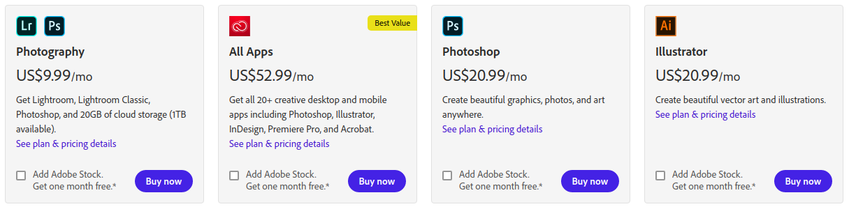 Adobe Pricing